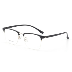 Monture de lunettes demi-cerclée pour homme en TR90, forme carrée extra large 97660, origine Danyang, verres en résine, pont nasal standard - Product Image 1