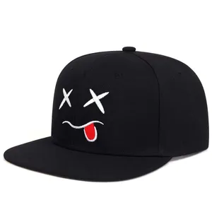 Custom Logo Brede Rand Persoonlijkheid Platte Snapback Cap Groothandel Snack Back Hoeden Voor Mannen En Vrouwen