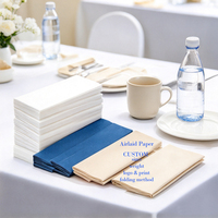 Serviette de table jetable en papier Airlaid couleur personnalisée, aspect tissu, pour mariage, banquet, événement, décoration de table