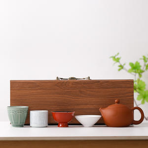 Juego de té del Museo del Palacio, Cinco Hornos Famosos, Completo con Tetera y Tazas, Caja de Regalo, Recuerdo para el Año Nuevo Chino - Product Image 4