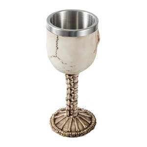 Copa de Vino Weivista de 7oz con Diseño Gótico de Calaveras y Huesos de Resina - Product Image 2