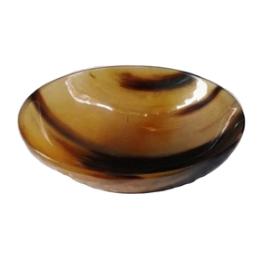 Cuenco de cuerno de búfalo marrón natural Ultra brillante decorativo hecho a mano de cuerno real para fiestas - Product Image 1