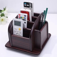 Organisateur de bureau de table en bois avec support de télécommande boîte de rangement de bureau à domicile décor artisanat organisateurs de tiroirs