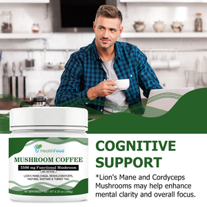 Café de hongos más vendido con bajo contenido en grasas, mejora la inmunidad y fortalece las funciones, apoya el nivel de energía y la salud intestinal. - Product Image 3