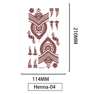Kit d'autocollants de tatouage au henné imperméables, motif floral en dentelle, autocollant corporel DIY pour femmes, durable de 3 à 7 jours - Product Image 6