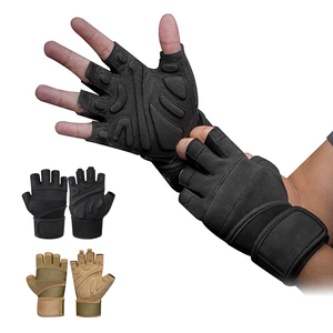 Gants de sport demi-doigts antidérapants pour musculation, protection de la paume, entraînement, absorption des chocs, gym - Product Image 1