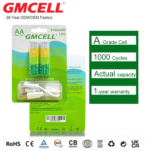 Ni-mh <b>Battery</b> For Medical 1.5V <b>AA</b> Rechargeable <b>Battery</b> USB Type-C 1000 Cycle <b>Lithium</b> <b>Batteries</b> - Product Image 4
