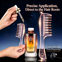 Peigne à dents larges Ume Hair, applicateur de sérum capillaire, rouleau à huile essentielle, peigne en cristal pour appliquer le sérum capillaire, peigne de massage pour les cheveux