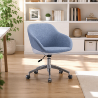 Chaise de bureau en métal postmoderne créative, design ergonomique, réglable en hauteur, avec roulettes pivotantes et accoudoirs - pour réception et visiteurs