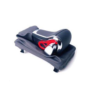 Cubierta automática de palanca de cambios de cuero cromado para coches <span class=keywords><strong>Audi</strong></span> A3 A4 A5 A6 <span class=keywords><strong>Q5</strong></span> Q7 - Product Image 4