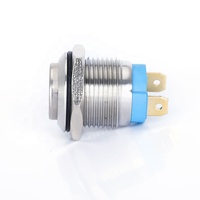 Nouvel Arrivage Interrupteur à Bouton Poussoir Électronique Momentané 1NO 2 Broches 18A 220V IP65 à Courant Élevé 16mm pour Klaxon