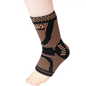 Copper Compression Ankle Brace Foot Sleeves Copper Infused Plantar Fasciitis Socks For Arch Pain