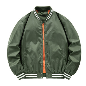 Pilote surdimensionné personnalisé 100% uniformes de baseball en nylon pour hommes coton rembourré épaissir mâle pardessus décontracté Style veste - Product Image 1