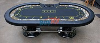 Table de poker de luxe personnalisée de haute qualité et à bas prix de l'usine Baylex avec 10 joueurs et éclairage LED