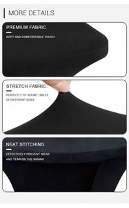 Traditional Style Tablecloth <b>Red</b> Elastic Fit for High Tables Spandex <b>Material</b> Digital Printing Solid Color for Wedding Events - Product Image 5