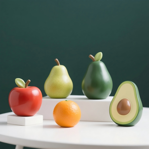 Juego de 4 Portalápices de Resina <span class=keywords><strong>3D</strong></span> Personalizables con Forma de Pera y Naranja, Decoración Moderna para Escritorio con Temática de Frutas, 10x10x12cm - Product Image 3