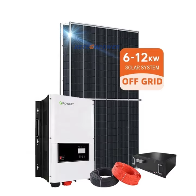 Solar Power System Kit 5-12kw Complete Off-grid Solar Energy System for Home and Resident Outdoor Use