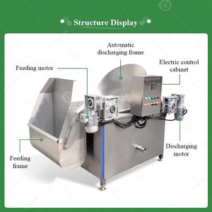 Fully Automatic Industry Batch Coal Deep <b>Fryer</b> Freidora Pellet Banana Onion Fry <b>Machine</b> for Peanuts - Product Image 3