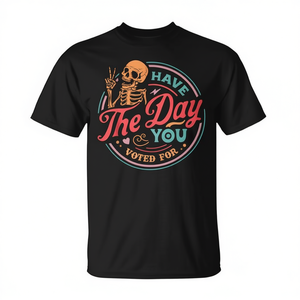 Camiseta Retro Skeleton Have The Day You Voted For, diseño vintage, talla unisex para adultos - Product Image 2