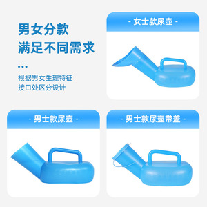 Boshengjia Urinario Masculino de Plástico ABS para Cuidado de Ancianos Postrados en Cama, Recolector de Orina Azul - Product Image 1