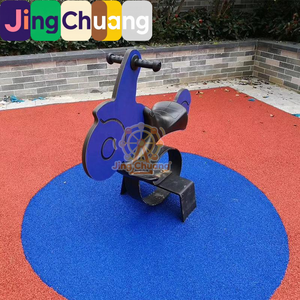 Caballo balancín <span class=keywords><strong>de</strong></span> madera con diseño <span class=keywords><strong>de</strong></span> animal <span class=keywords><strong>de</strong></span> dibujos animados para niños, para exteriores, para parques infantiles y comunidades <span class=keywords><strong>de</strong></span> guarderías - Product Image 3