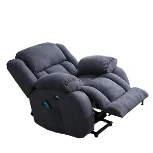 Modern Single Electric Power Lift Recliner Chair with Heat and USB Port for Elderly Home Theater Sitting-Available in Grey
