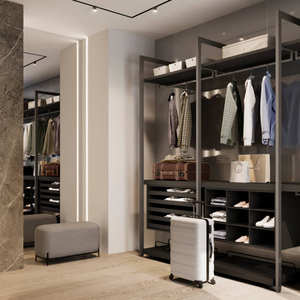 Armoire de chambre à coucher multifonctionnelle de luxe en bois massif, sur mesure et de haute qualité - Product Image 4