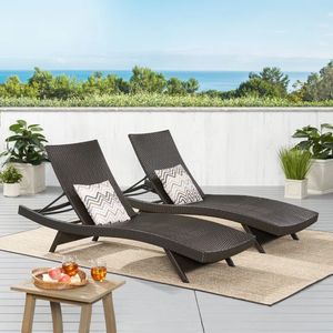 Chaise longue de plage Chaise longue en <span class=keywords><strong>osier</strong></span> Lit en rotin Chaise longue Chaises longues Piscine de <span class=keywords><strong>jardin</strong></span> Chaise longue extérieure pour piscine d'hôtel - Product Image 3