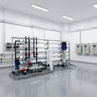 Système de traitement de l'eau par osmose modulaire de 20 kW, conteneurisé, dessalement, système de traitement de l'eau RO monté sur skid, capacité personnalisée