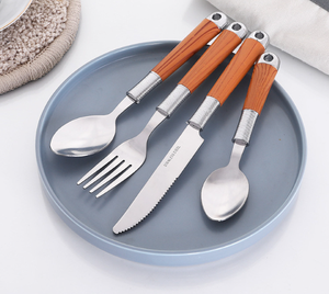 Set di Posate in Acciaio Inox con Manico Grande, 24 Pezzi Portatili con Portaposate, Set da Tavola Regalo - Product Image 6