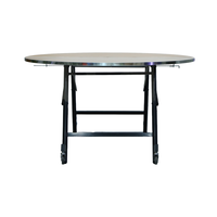 Table de cantine scolaire mobile pliable avec 4 roulettes