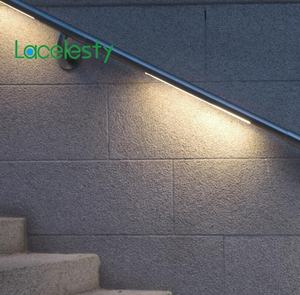 Escalera de Pared Exterior para Pasillos, Escalera Integrada para Exteriores, Escalera Ultra Lineal con Soporte de Pared, Barandilla de Acrílico con Luz LED - Product Image 6