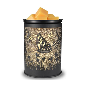 Durable Black Metal Butterfly Cutout Pattern Safe Flameless Wax Melt Burners Bedroom Decor Electric Candle <strong>Warmer</strong> - Product Image 1