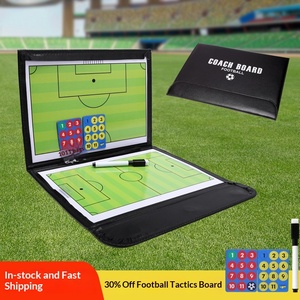 Tableau tactique pliable triple pour basketball, football et volleyball, coloré, en cuir, avec stylo magnétique, pour entraîneur - Product Image 2