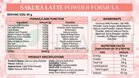 Poudre de Latte Sakura en Gros, Mélange d'Extrait Comestible de Fleur de Cerisier pour Cafés, Pâtisseries, Gâteaux, Biscuits, Crèmes Glacées - Matière Première