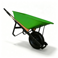 Brouette de chantier WB7805 200 kg, économique, avec plateau métallique et roue pneumatique 4.00-8, pour la ferme