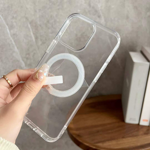 Antichoc clair magnétique coque de téléphone pare-chocs pour téléphone 14 Pro <span class=keywords><strong>13mini</strong></span> 12 Pro Mobile couvre Transparent pour Iphone 15 étui de luxe - Product Image 5