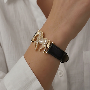 Pulsera de Oro de 14K con Diamante Cultivado en Laboratorio Unicornio, Diseño Fantasía, Corte Brillante, Certificado IGI, Joyería de Lujo Unisex, Caballo - Product Image 1