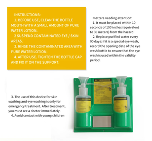 Estación <span class=keywords><strong>de</strong></span> Protección Ocular <span class=keywords><strong>de</strong></span> <span class=keywords><strong>Emergencia</strong></span> Portátil para Montar en la Pared, <span class=keywords><strong>Botella</strong></span> <span class=keywords><strong>de</strong></span> Repuesto Doble Vacía <span class=keywords><strong>de</strong></span> 500 ml para Lavado <span class=keywords><strong>de</strong></span> Ojos con Kit <span class=keywords><strong>de</strong></span> Marco <span class=keywords><strong>de</strong></span> PC - Product Image 6