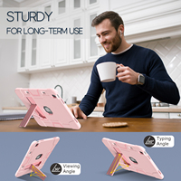 Étui antichoc 3 couches pour iPad Air 13 M4 2026 M3 2025 M2 2024 avec support pliable et porte-stylo, en silicone et PC, OEM ODM