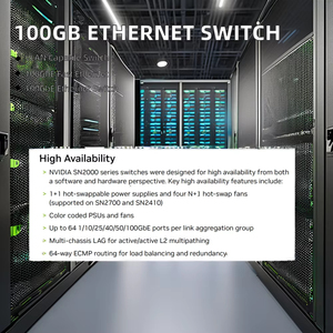Commutateur Ethernet ouvert MSN2700-CS2FC Mellanox basé sur le spectre 100GbE 32 ports QSFP + géré et empilable - Product Image 4