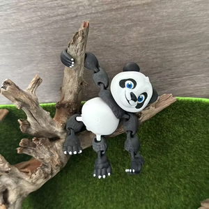 Statue décorative de panda imprimée en 3D pour la maison, le bureau ou la cuisine, en plastique, pour Halloween/Noël/Thanksgiving - Product Image 1