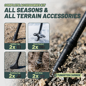 <span class=keywords><strong>Bastones</strong></span> <span class=keywords><strong>de</strong></span> <span class=keywords><strong>Trekking</strong></span> Plegables KingGear Ultraligeros <span class=keywords><strong>de</strong></span> 5 Secciones con Empuñaduras <span class=keywords><strong>de</strong></span> Espuma EVA para Viajes y Senderismo - Product Image 5