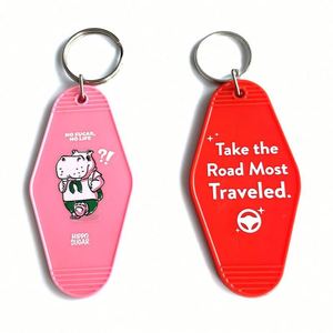 Factory Direct High Quality Retro Inspired Motel <b>Keychains</b> <b>Custom</b> Hotel <b>Keychains</b> - Product Image 1