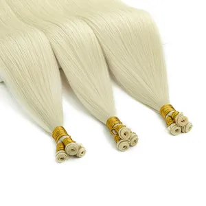 Wholesale High Quality Genius Weft human Hair Extensions Top Russian Hand Tied Weft For Professional Salon