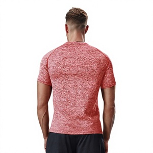 Camiseta Deportiva de Manga Corta para Hombre, Cuello Redondo, Secado Rápido, Corte Ajustado, 100% Poliéster, Color Sólido, Largo Regular - Product Image 2