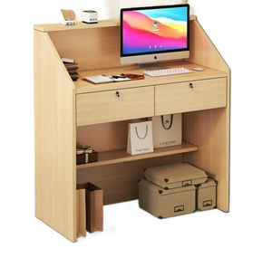 Mostrador de recepción minimalista de estilo moderno para salón de belleza, tienda de ropa, tienda de té de la leche, mostrador pequeño, diseño de tienda de caja registradora - Product Image 4
