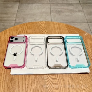 เคสโทรศัพท์ใสกันกระแทกแบบแม่เหล็ก Four Corners สำหรับ iPhone 17 Air 16 Pro Max 15 รองรับการชาร์จไร้สาย - Product Image 1