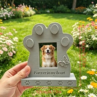 Pierre commémorative pour chien en PLA imprimée en 3D, forme de patte créative style américain, souvenir funéraire pour animal de compagnie
