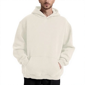 Hoodie unisexe court vintage délavé à l'acide, personnalisable avec logo, épais, à ourlet brut, en molleton bouclette, coupe oversize, avec impression en relief - Product Image 4